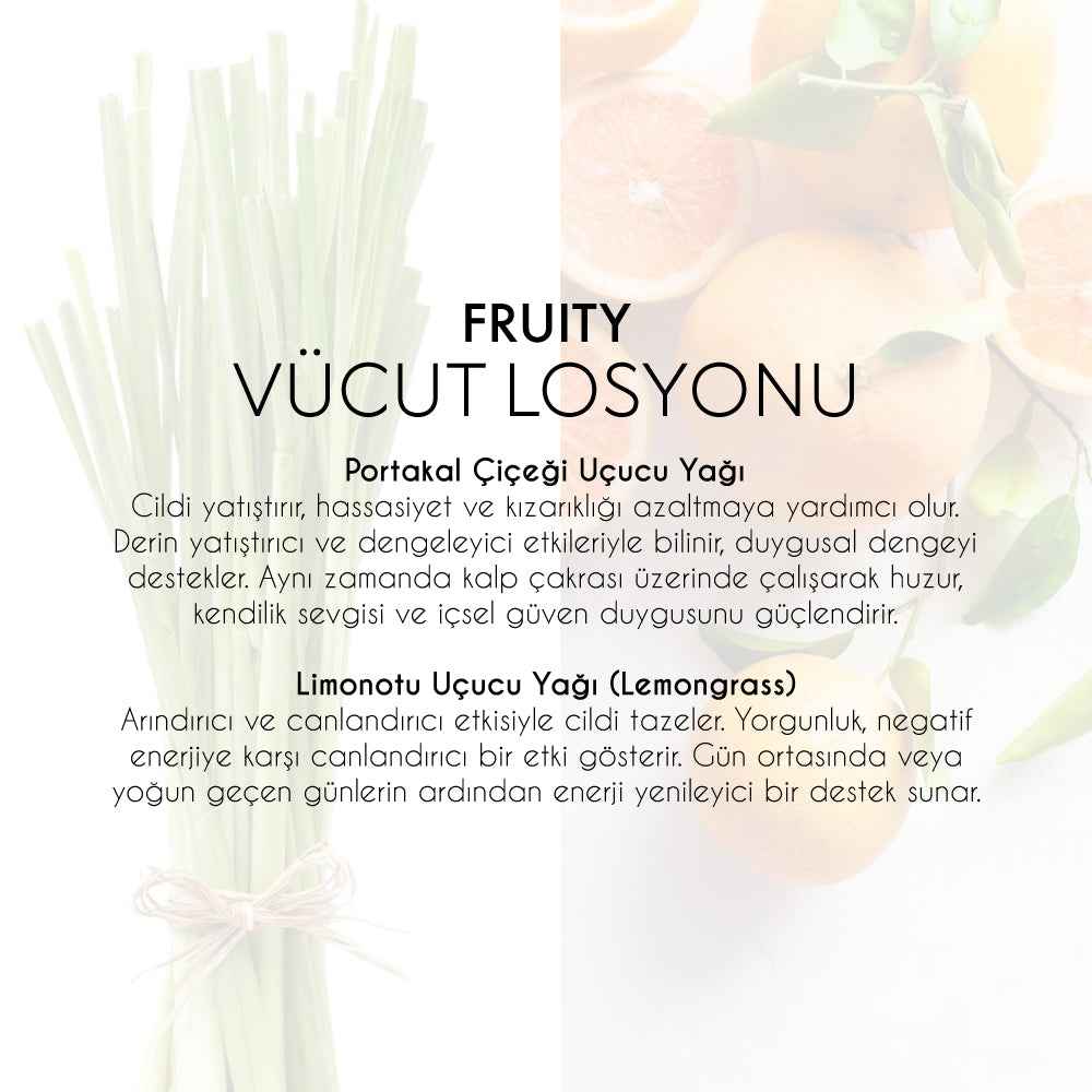 Portakal Çiçeği & Limon Otu Losyon kutu ambalajı — Polente Natural vücut bakım serisi