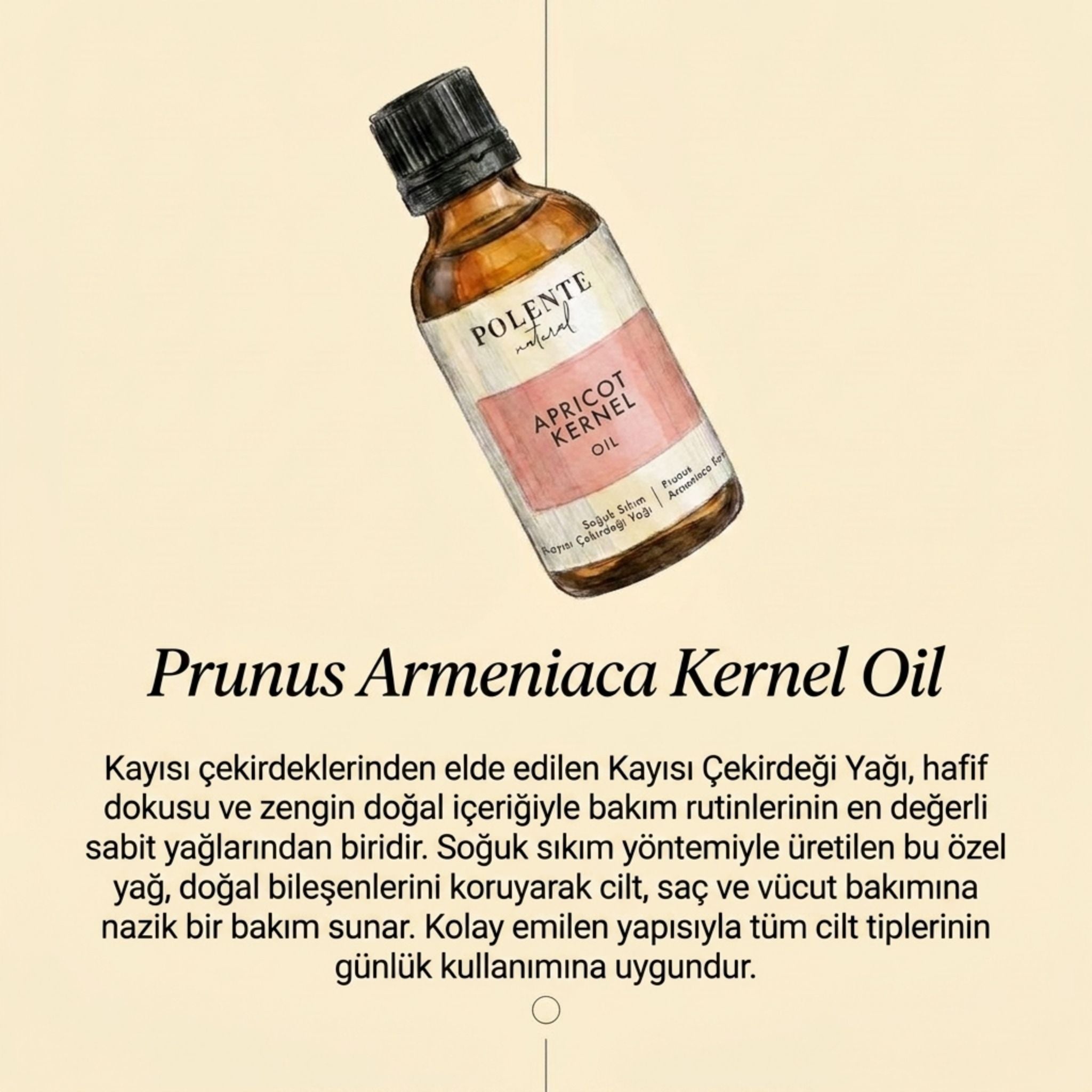 Kayısı Çekirdeği Yağı - Soğuk Sıkım (50 ml)