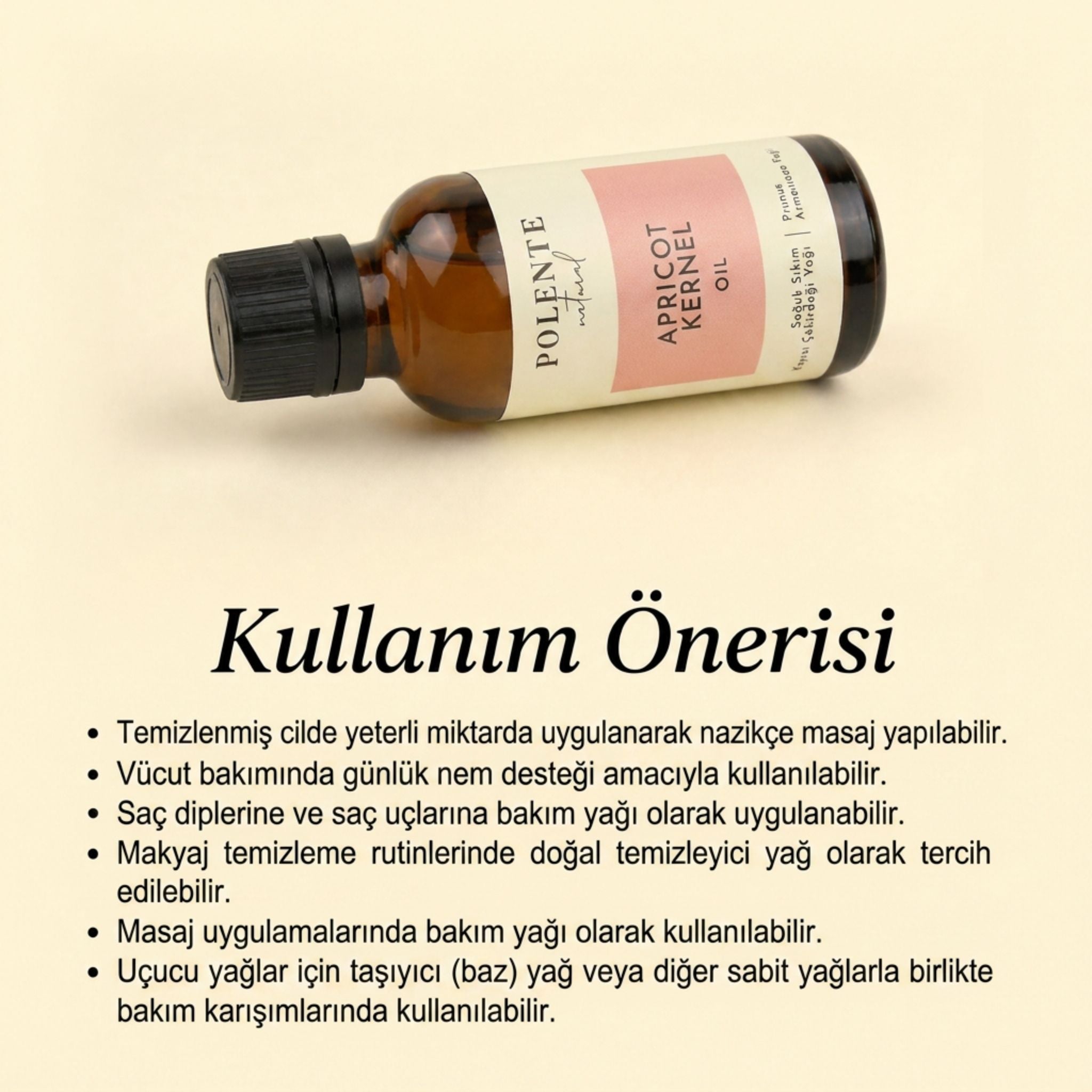 Kayısı Çekirdeği Yağı - Soğuk Sıkım (50 ml)