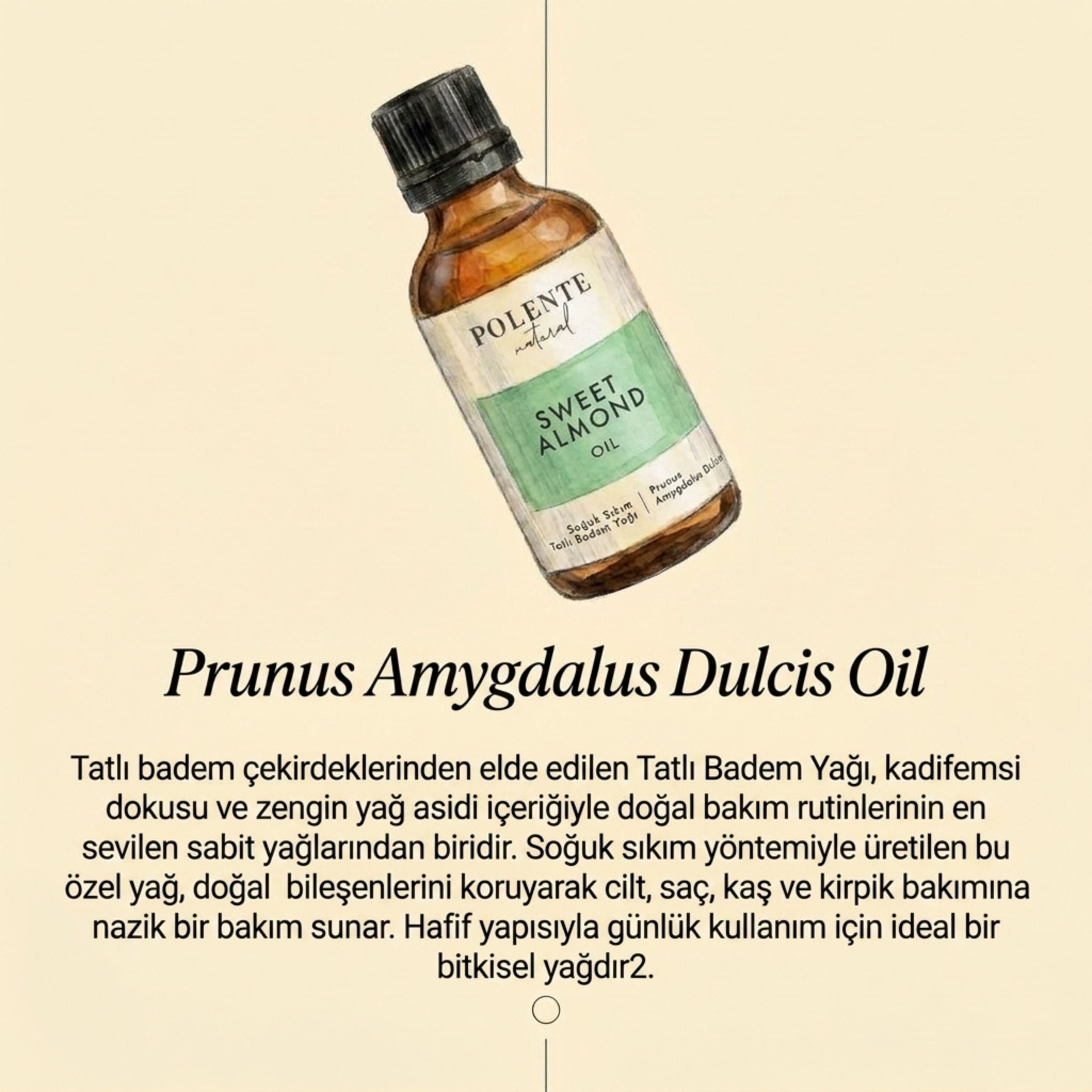 Tatlı Badem Yağı - Soğuk Sıkım (50 ml)