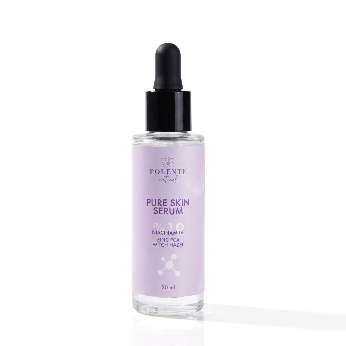 Polente Natural PURE SKIN SERUM - %10 Niacinamide Akne, Siyah Nokta, Gözenek Karşıtı Serum (30 ml)