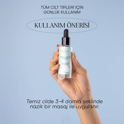 HYDRA MOIST SERUM - %2 Hyalüronik Asit, Panthenol Dolgunlaştırıcı Nemlendirici Serum (30 ml)