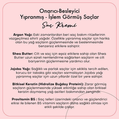 Onarıcı-Besleyici Saç Kremi / Yıpranmış - İşlem Görmüş Saçlar (200 ml)
