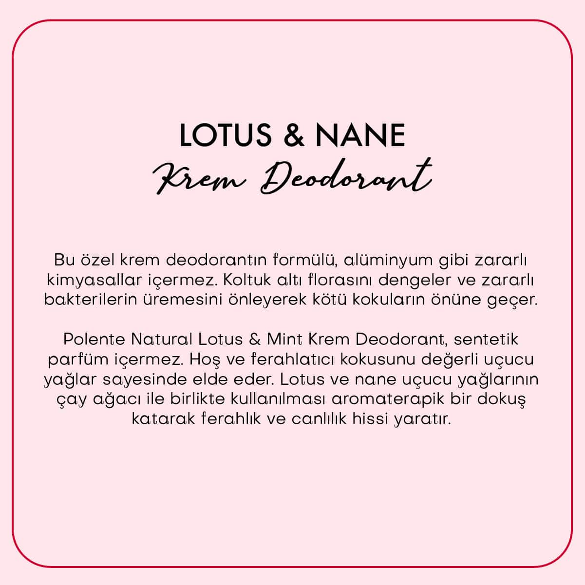 Lotus &amp; Mint Krem Deodorant (50 ml)