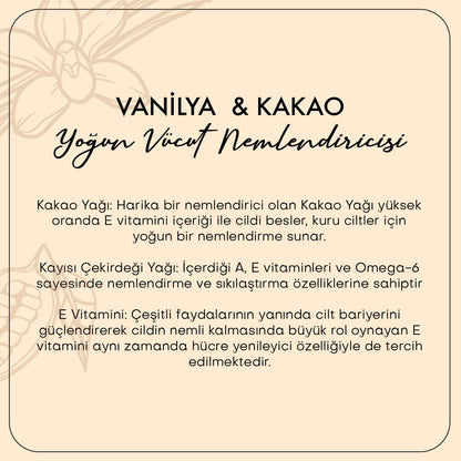 Vanilya &amp; Kakao Body Butter / Yoğun Vücut Nemlendiricisi (100 ml)