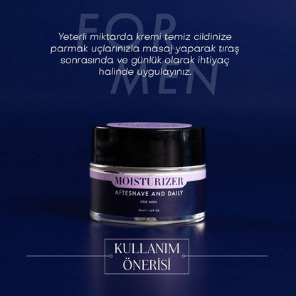 Men Moisturizer Cream - Erkekler İçin Tıraş Sonrası ve Günlük Nemlendirici Krem (50 ml)