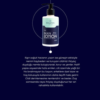 Men Body Lotion - Erkekler İçin Nemlendirici Vücut Losyonu (200 ml)