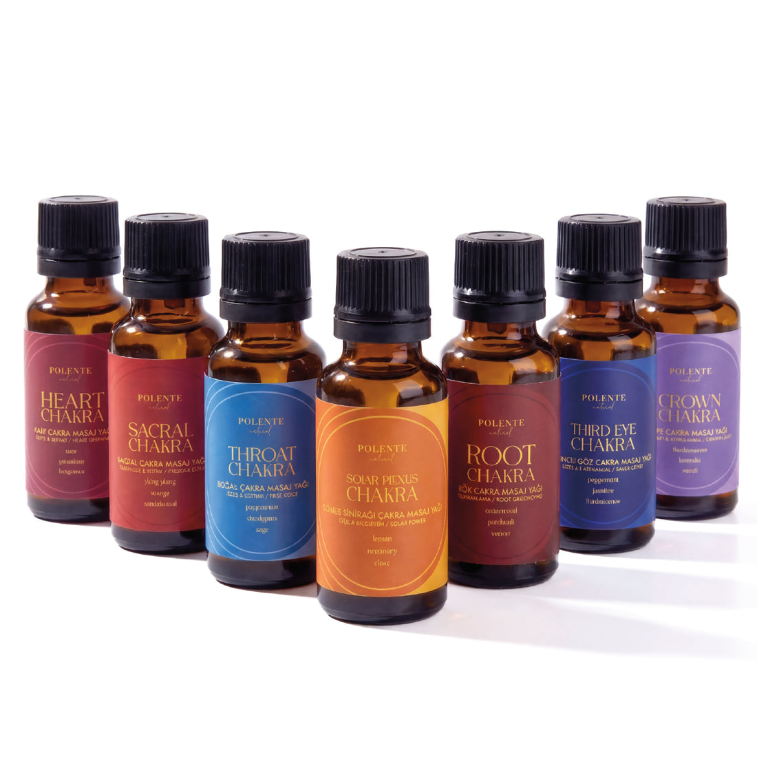 Polente Natural Chakra Ritual Collectıon - 7 Çakra Aromaterapi Yağı Seti