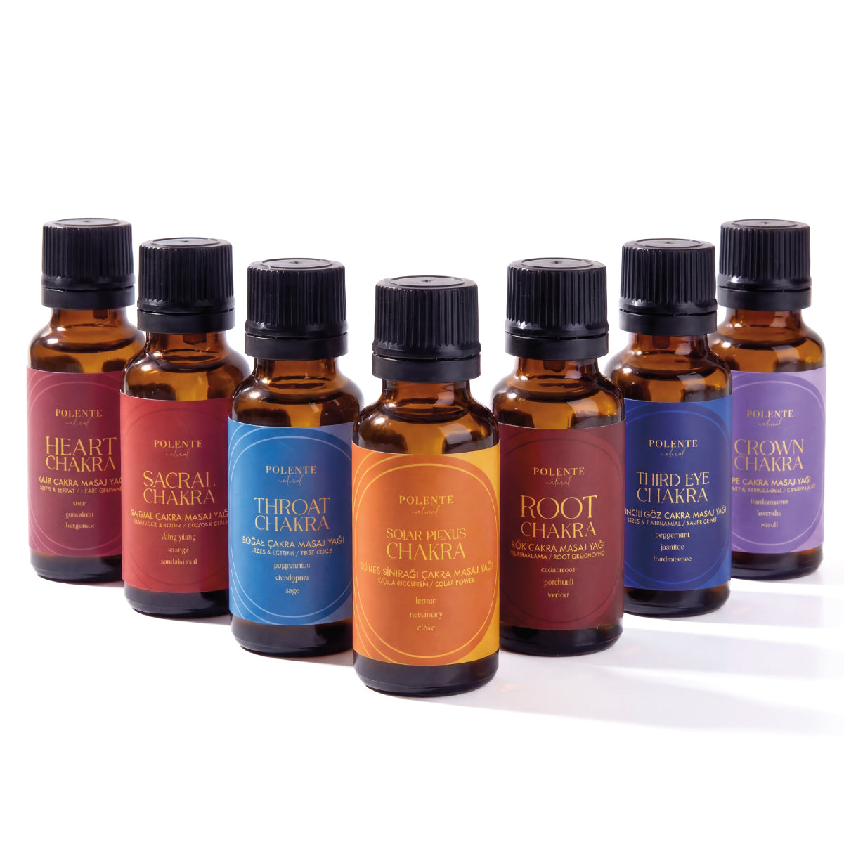 Polente Natural Chakra Ritual Collectıon - 7 Çakra Aromaterapi Yağı Seti