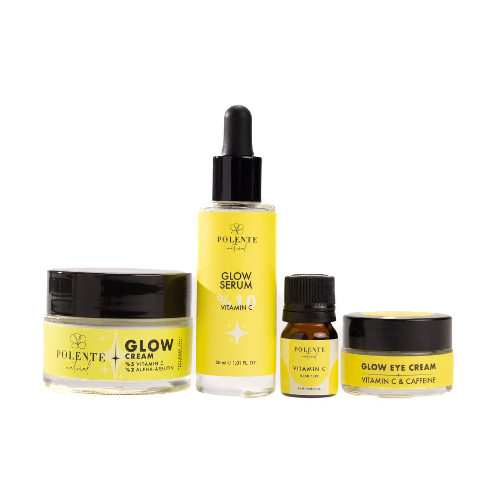 Polente Natural GLOW SERİSİ - C Vitamini İçeren Leke Karşıtı Bakım Seti