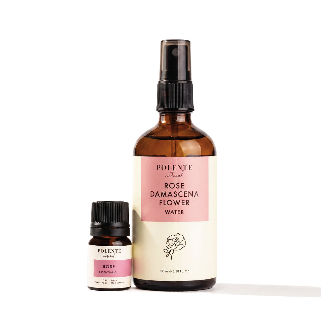 Polente Natural Gül Uçucu Yağı & Gül Suyu - %100 Saf Seri