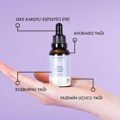 Yasemin &amp; Kuşburnu Eşitleyici Yüz Yağı (30 ml)