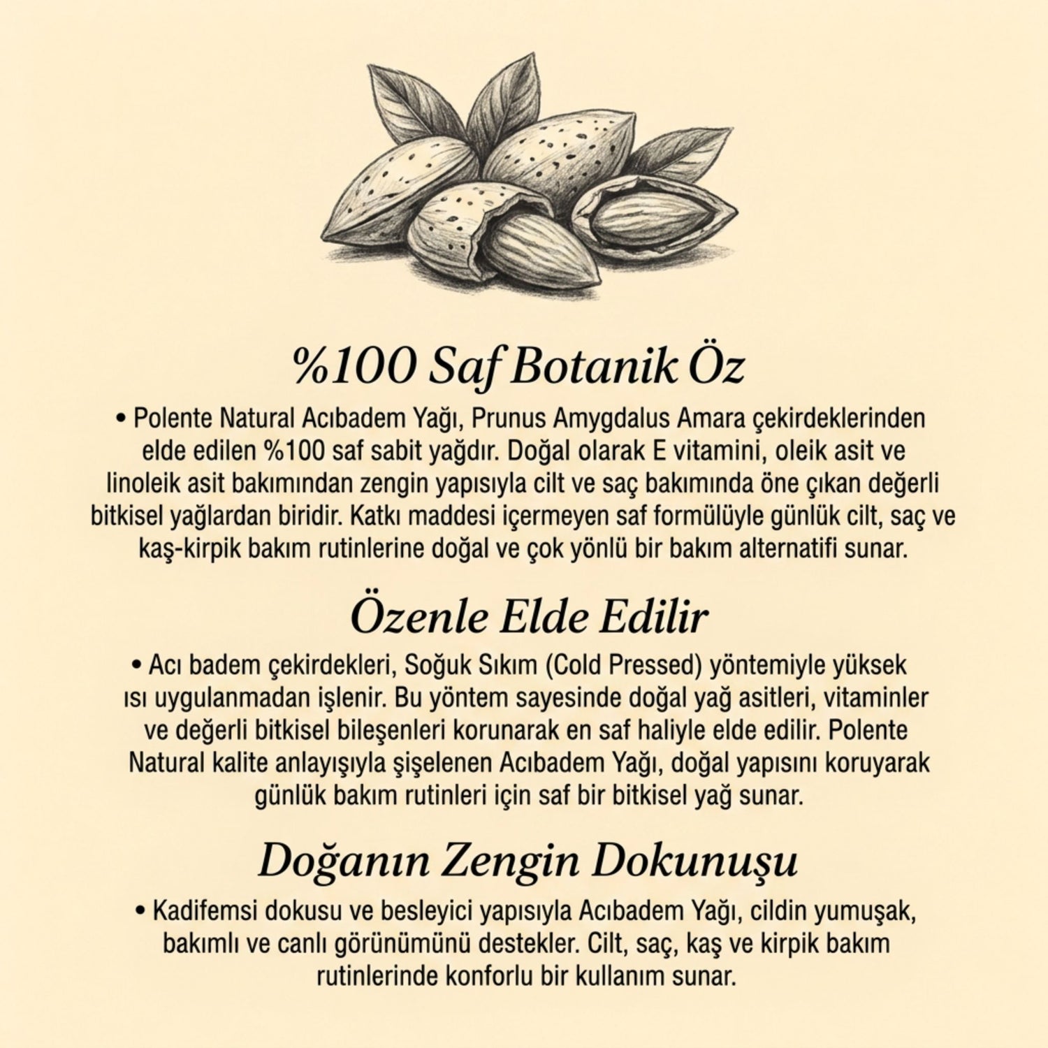 Acıbadem Yağı - Soğuk Sıkım (50 ml)