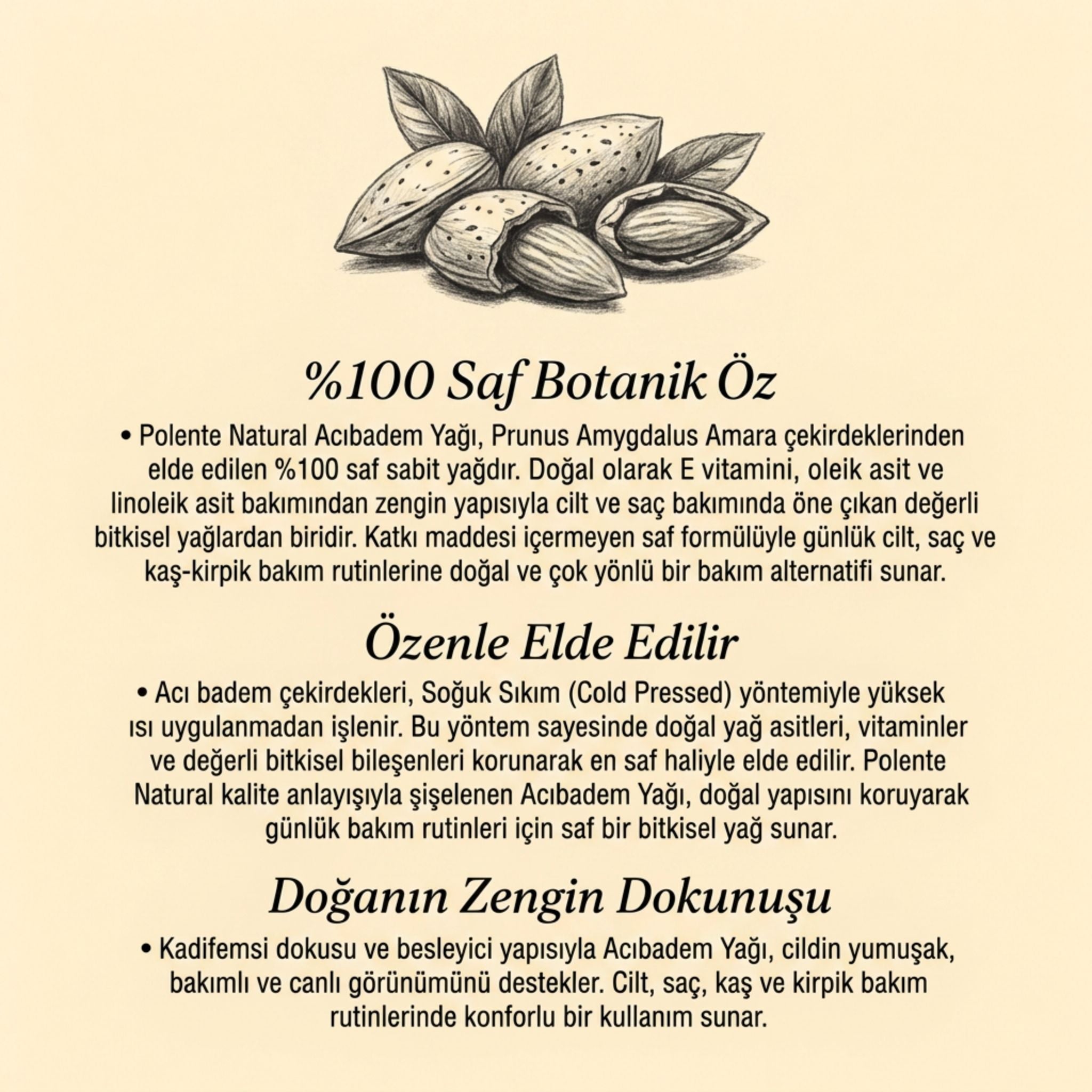 Acıbadem Yağı - Soğuk Sıkım (50 ml)