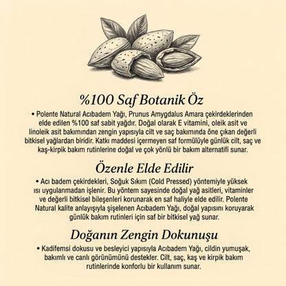 Acıbadem Yağı - Soğuk Sıkım (50 ml)