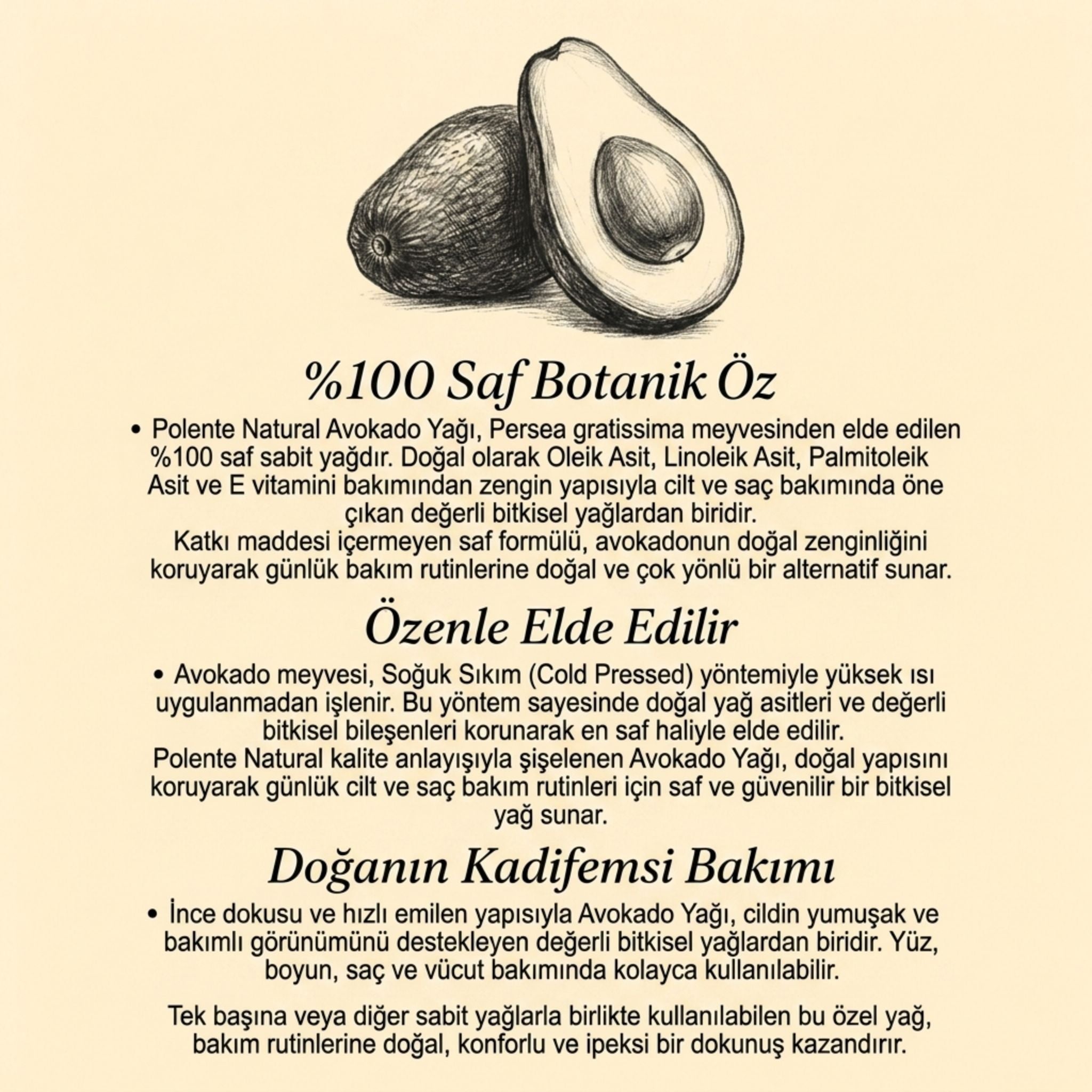 Avokado Yağı - Soğuk Sıkım (50 ml)