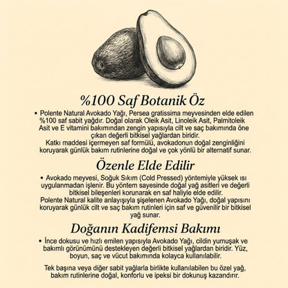 Avokado Yağı - Soğuk Sıkım (50 ml)