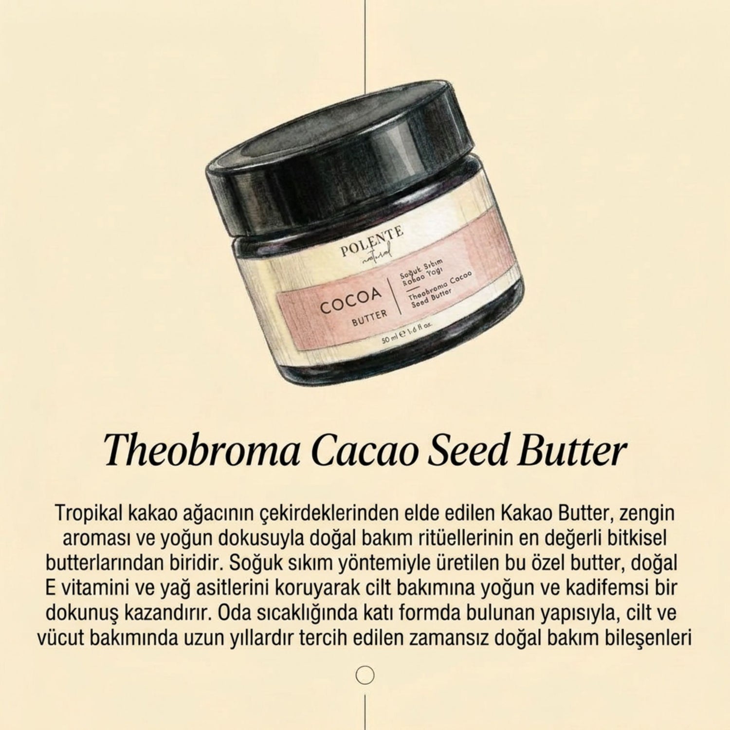 Kakao Butter - Soğuk Sıkım (50 ml)