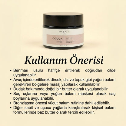Kakao Butter - Soğuk Sıkım (50 ml)