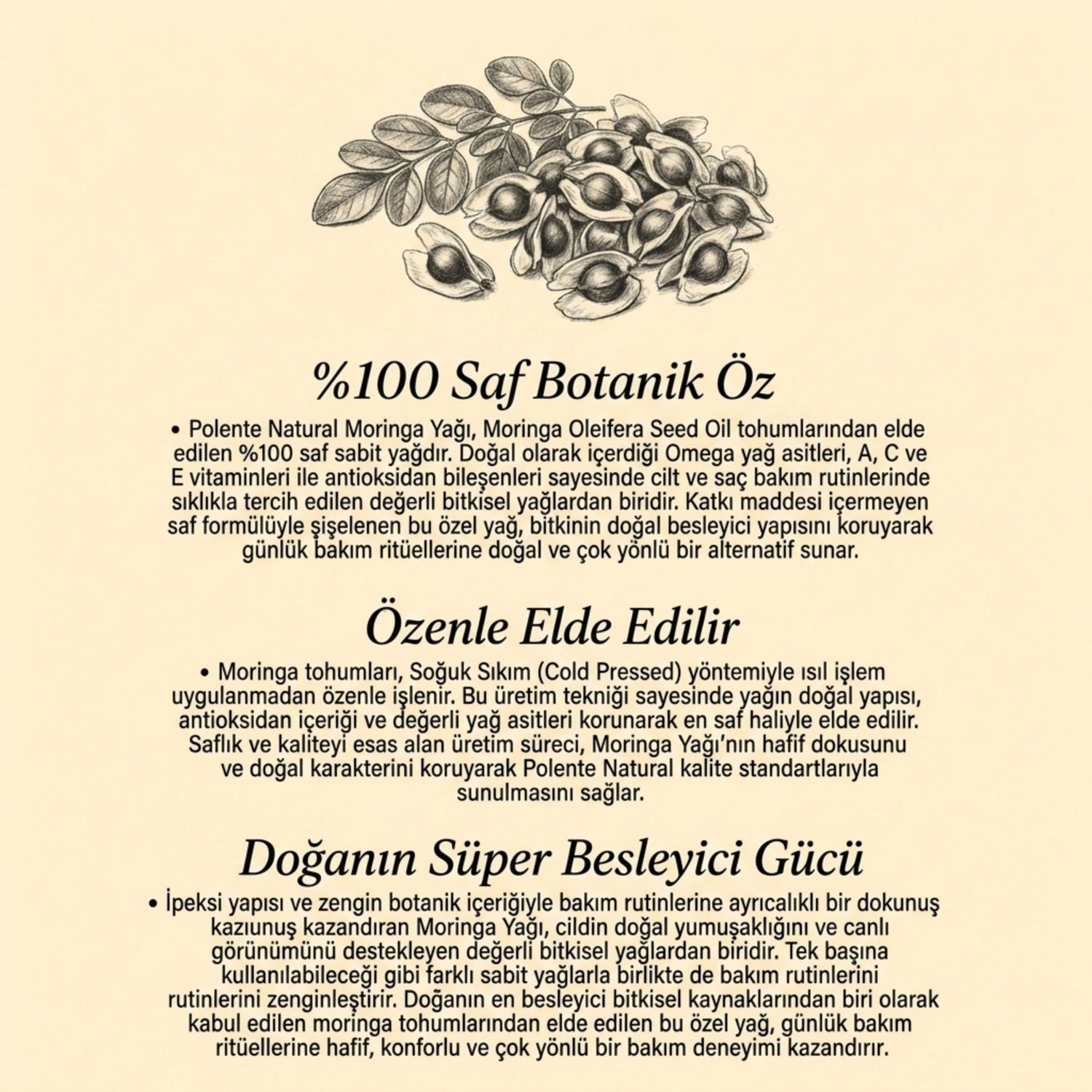 Moringa Yağı - Soğuk Sıkım (30 ml)