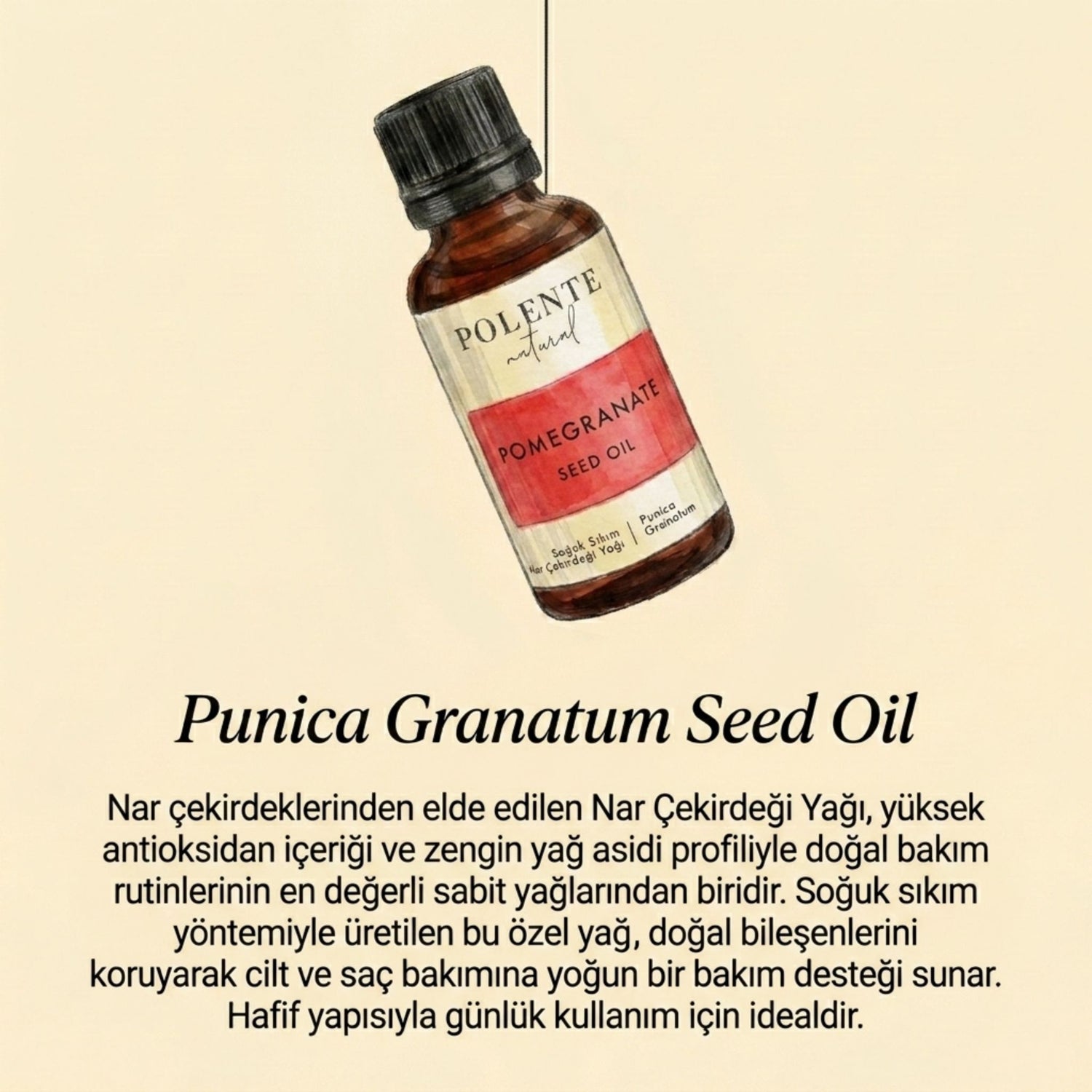 Nar Çekirdeği Yağı- Soğuk Sıkım (30 ml)