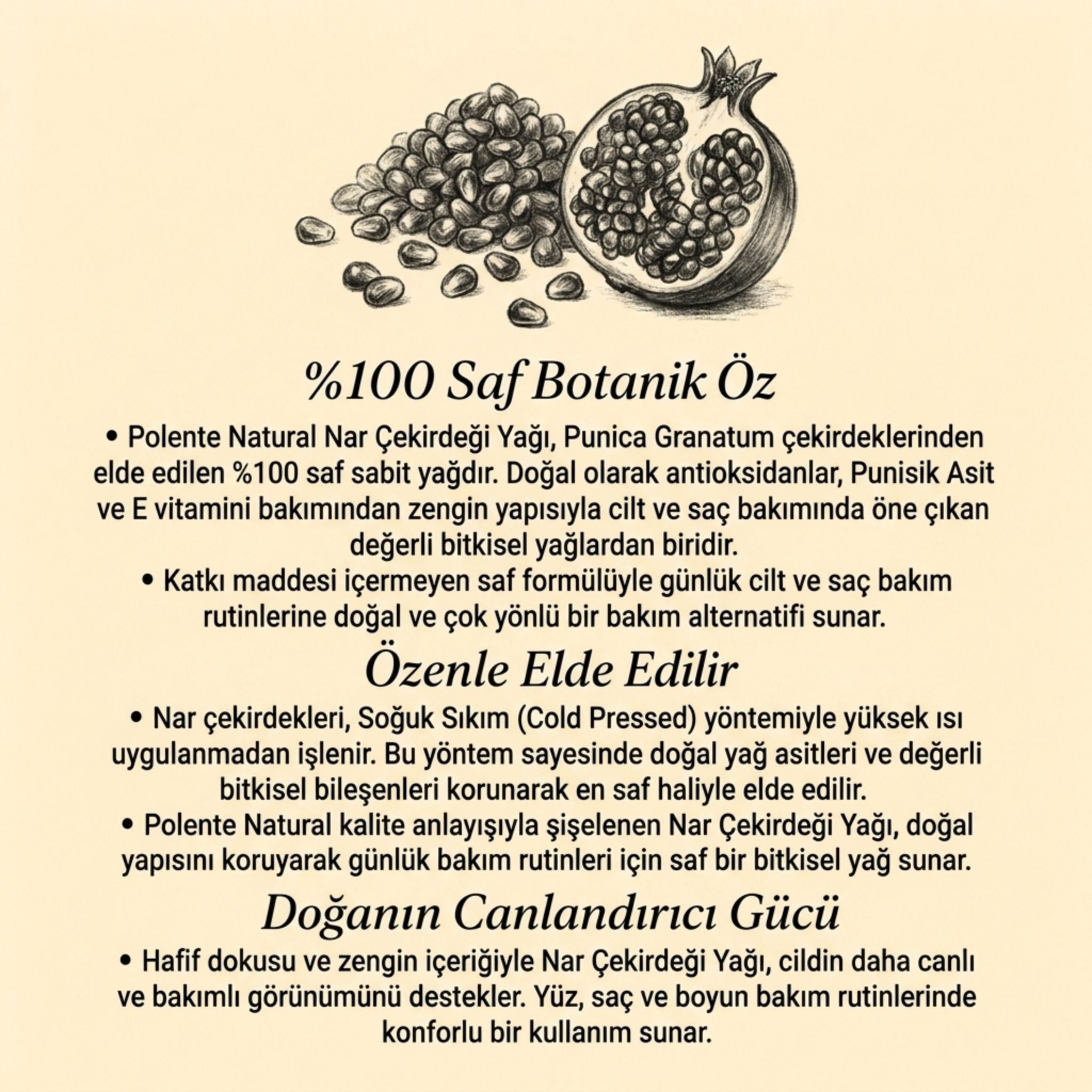 Nar Çekirdeği Yağı- Soğuk Sıkım (30 ml)