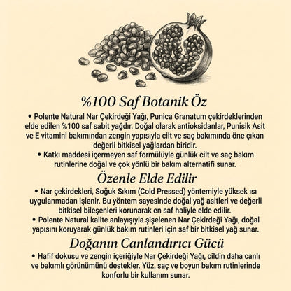 Nar Çekirdeği Yağı- Soğuk Sıkım (30 ml)