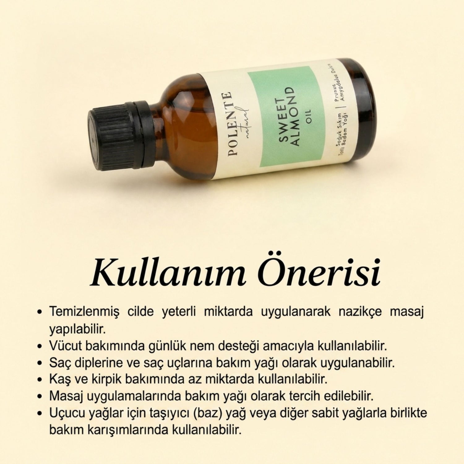 Tatlı Badem Yağı - Soğuk Sıkım (50 ml)