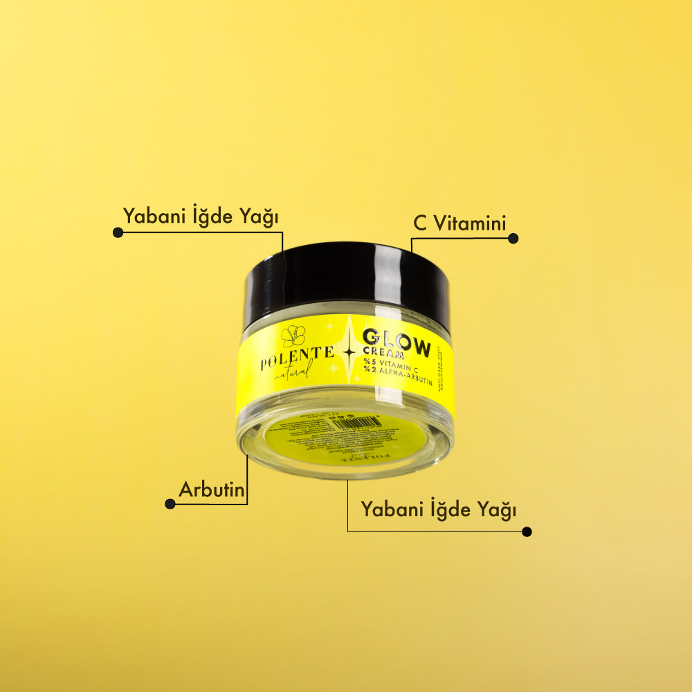 Polente Natural GLOW CREAM - Vitamin C &amp; Arbutin İçeren Aydınlatıcı Leke Kremi (50 ml)