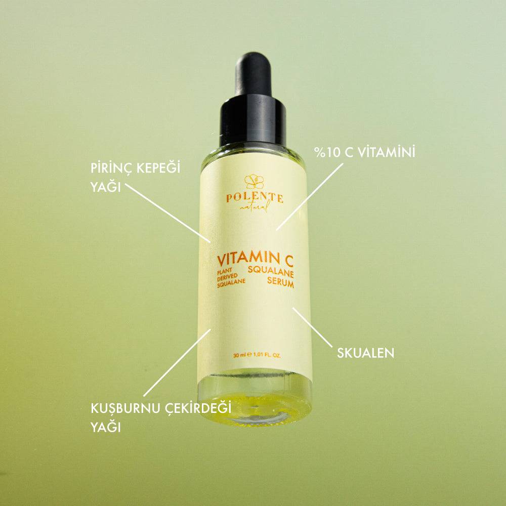 C VİTAMİN &amp;  SQUALANE SERUM - Aydınlatıcı Leke Serumu (C Vitamini Kompleksi) (30 ml)