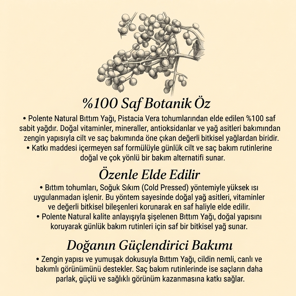 Bıttım (Menengiç) Yağı - Soğuk Sıkım (50 ml)