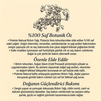 Bıttım (Menengiç) Yağı - Soğuk Sıkım (50 ml)