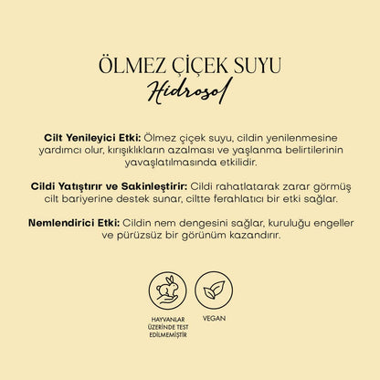 Ölmez Çiçek Uçucu Yağı &amp; Ölmez Çiçek Suyu - %100 Saf Seri