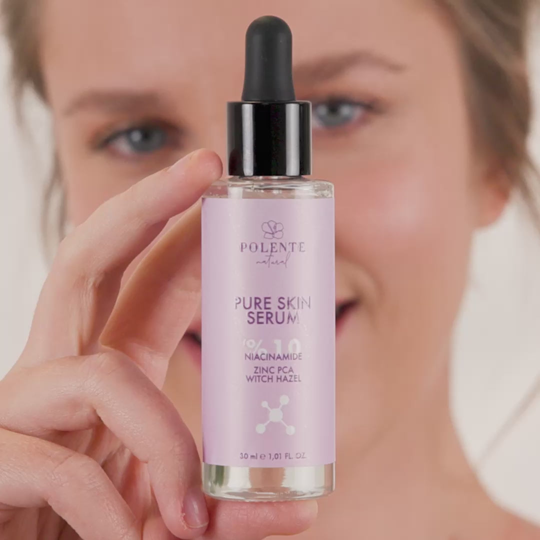 PURE SKIN SERUM - %10 Niacinamide Akne, Siyah Nokta, Gözenek Karşıtı Serum (30 ml)