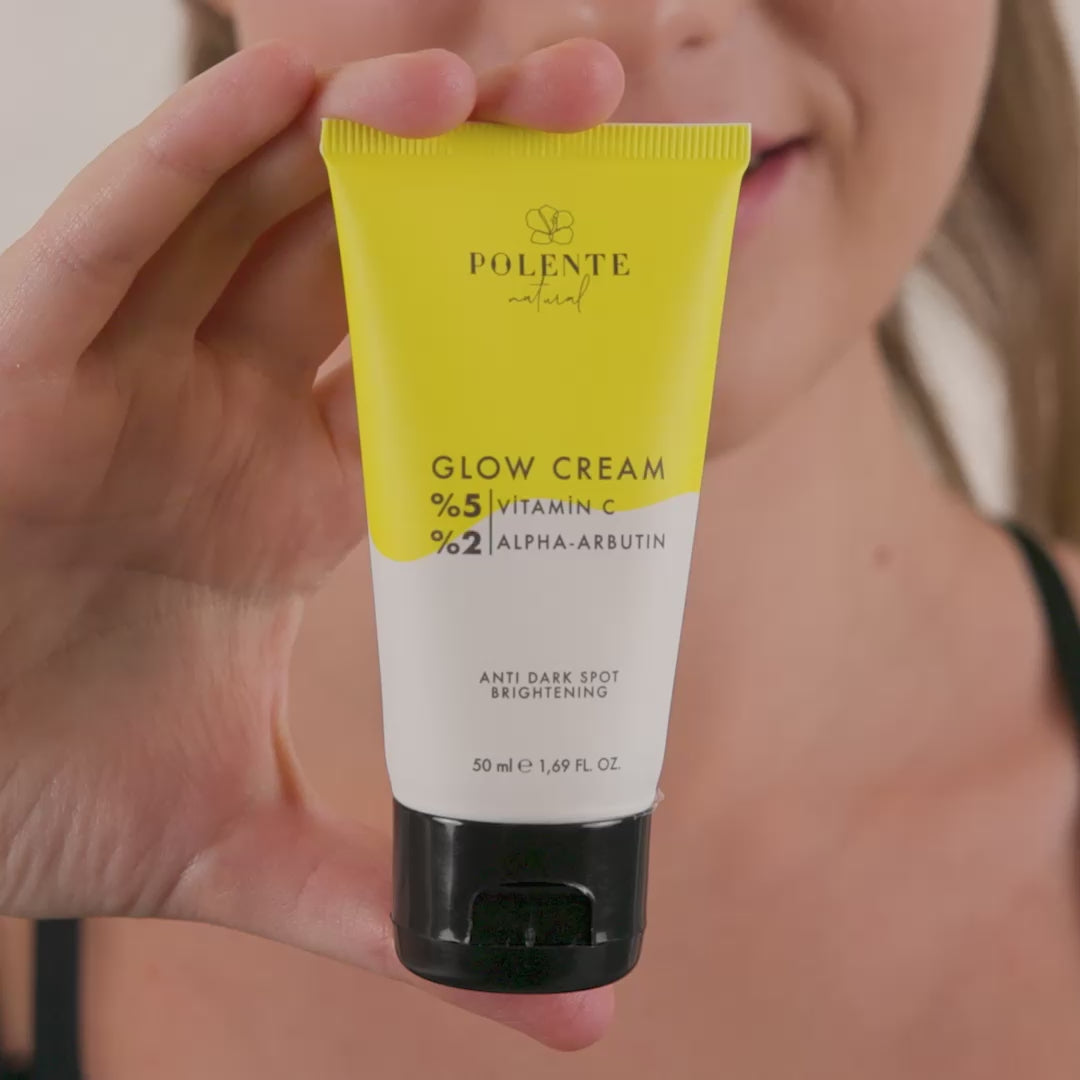 Polente Natural GLOW CREAM - Vitamin C &amp; Arbutin İçeren Aydınlatıcı Leke Kremi (50 ml)