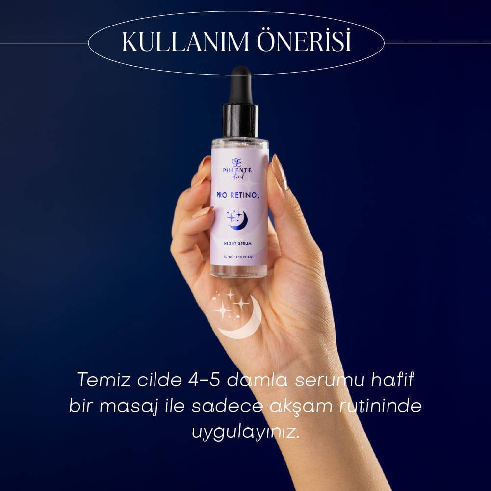 PRO RETİNOL NIGHT SERUM  Retinol İçeren Yaşlanma Karşıtı Gece Bakım Serumu (30 ml)