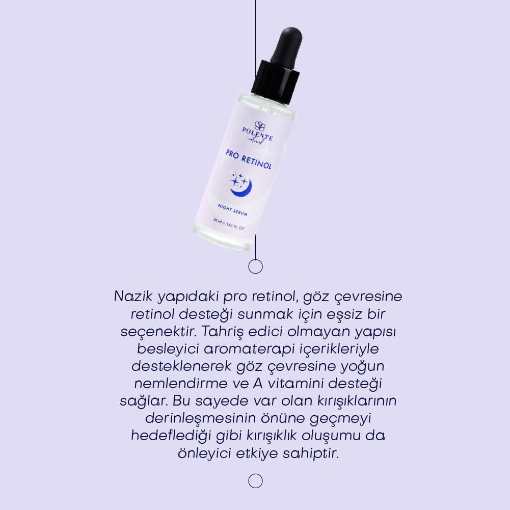 PRO RETİNOL NIGHT SERUM  Retinol İçeren Yaşlanma Karşıtı Gece Bakım Serumu (30 ml)