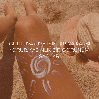 50+ SPF Brightening Sunscreen - 50+ SPF Aydınlatıcı Güneş Kremi %100 Mineral Filtre (50 ml)